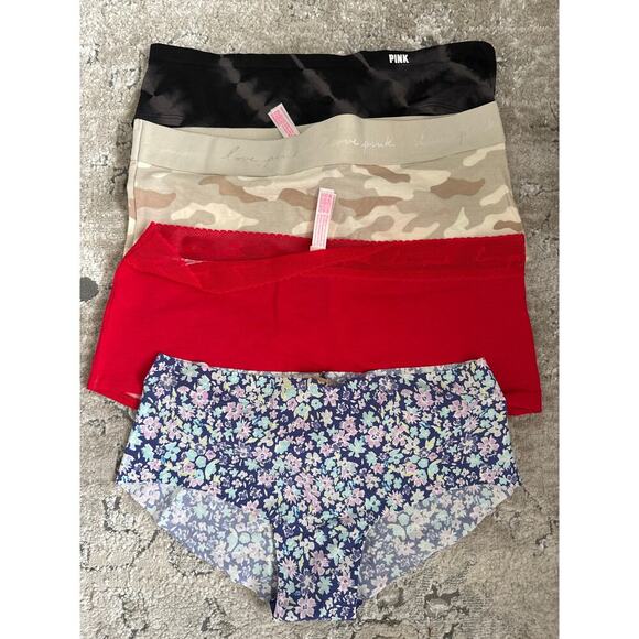 Pink Victoria Secret‎ panty bundle 4 new size Medium - Picture 1 of 5